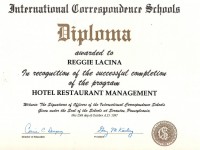 Hotel and Restraurant Management Diploma_Oct 1997